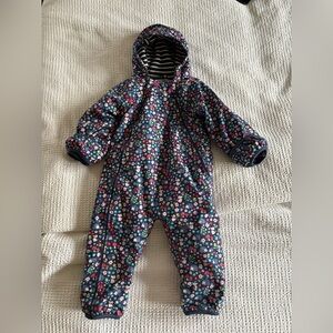 JoJo Maman Bebe Floral Snowsuit - size 12-18
